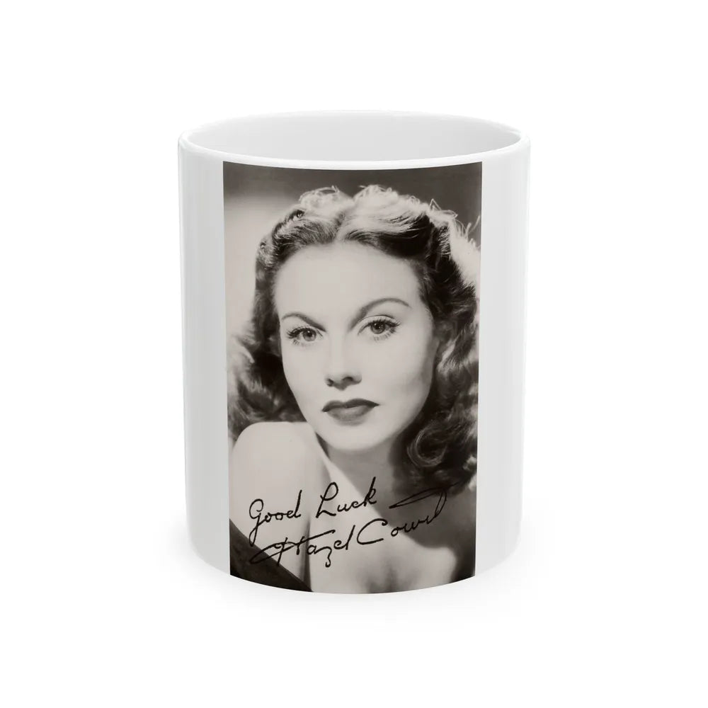 Hazel Court #22 (Vintage Female Icon) White Coffee Mug-11oz-Go Mug Yourself