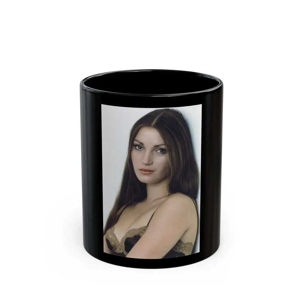 Jane Seymour #84 (Vintage Female Icon) Black Coffee Mug-11oz-Go Mug Yourself