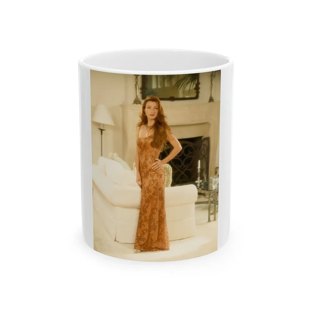 Jane Seymour #01 (Vintage Female Icon) White Coffee Mug-11oz-Go Mug Yourself