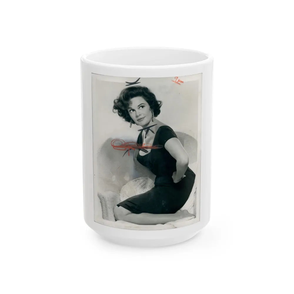 Patricia Medina #51 (Vintage Female Icon) White Coffee Mug-15oz-Go Mug Yourself