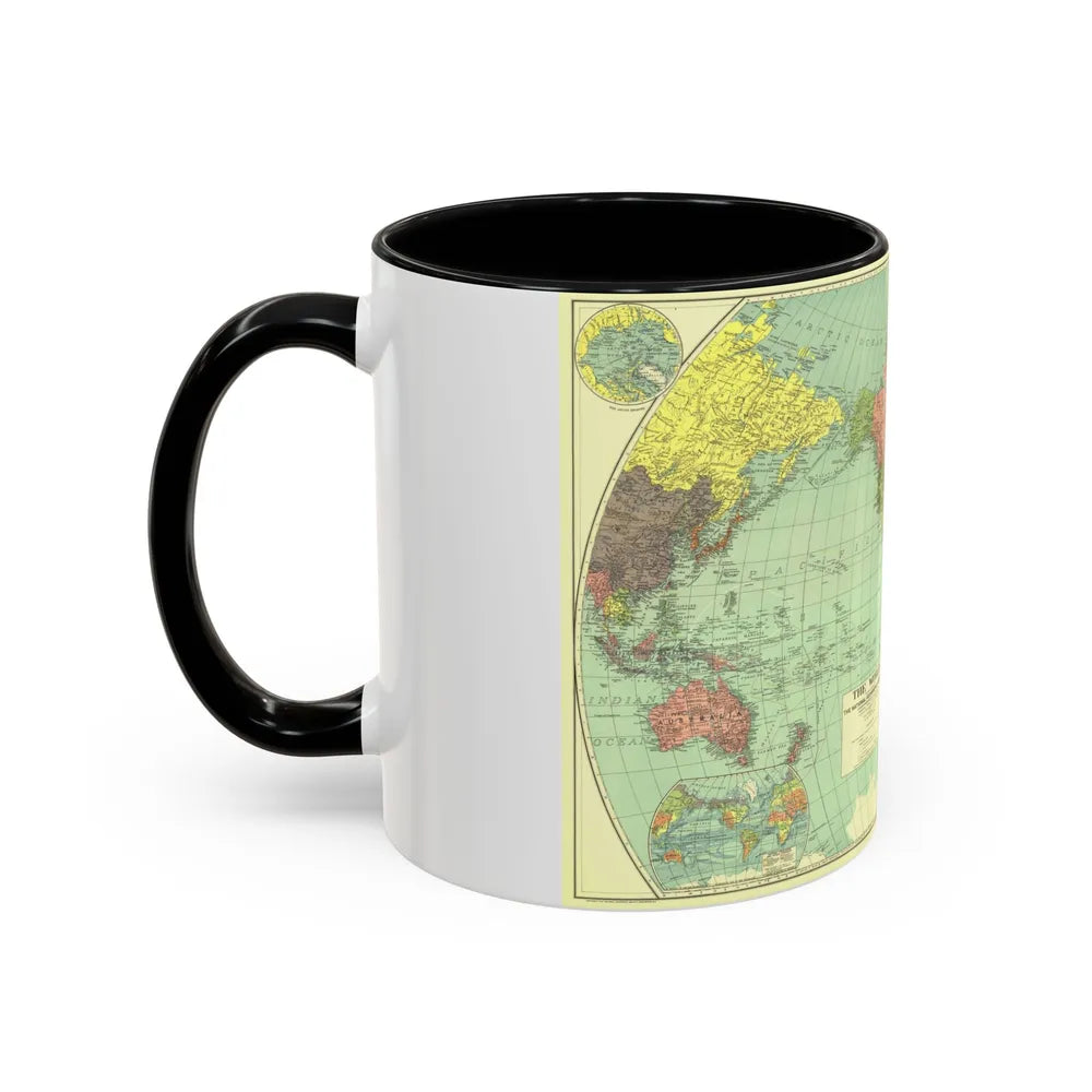 World Map (1932) (Map) Accent Coffee Mug-Go Mug Yourself