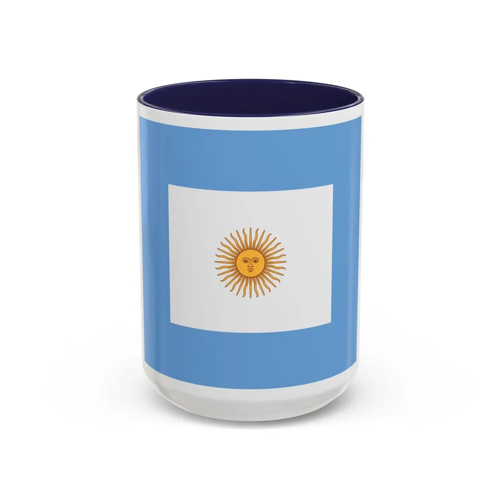 Naval Jack of Argentina - Accent Coffee Mug-15oz-Navy-Go Mug Yourself