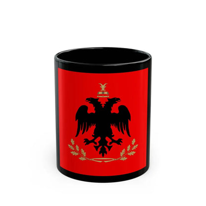 Flag of the President of Albania - Black Coffee Mug-11oz-Go Mug Yourself