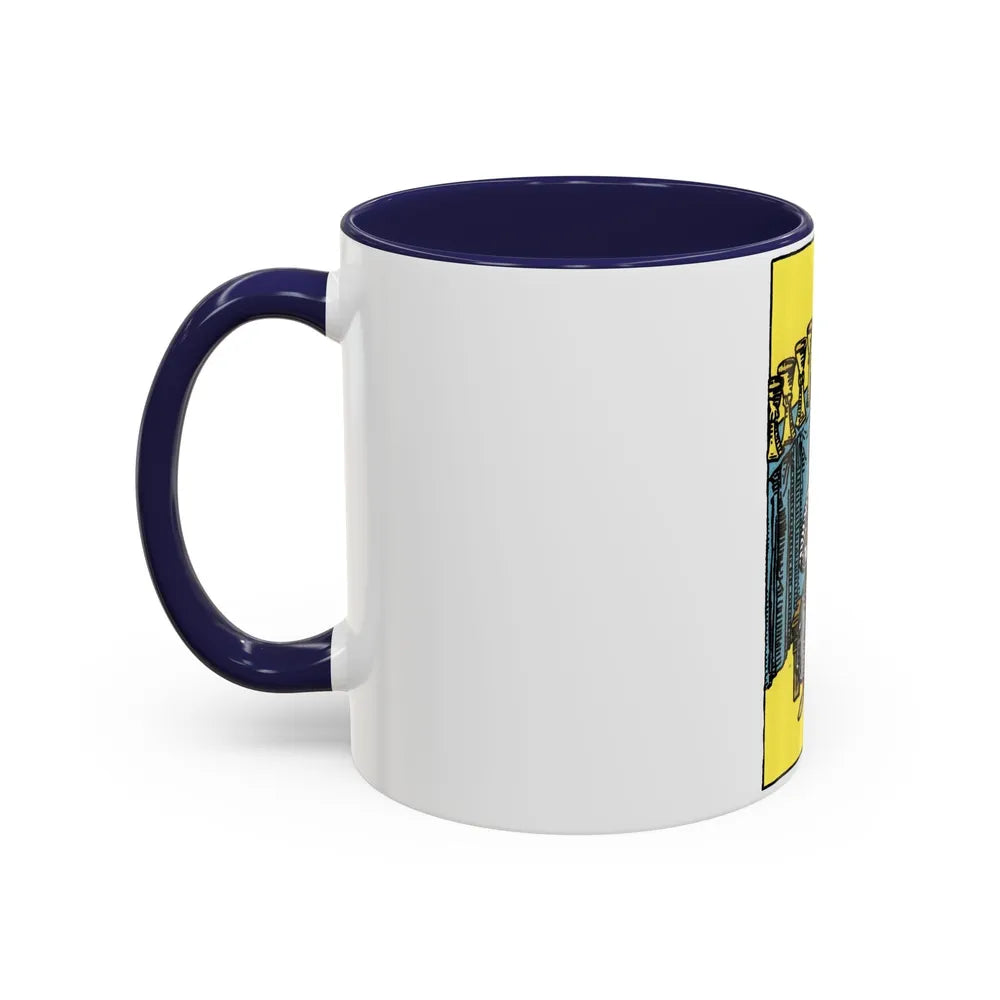 The 9 of Cups (Tarot Card) Accent Coffee Mug-Go Mug Yourself