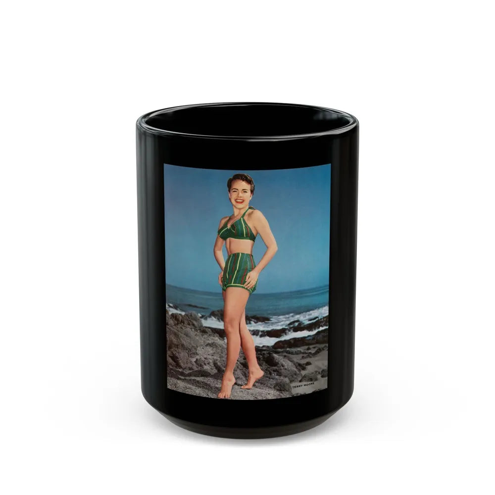 Terry Moore #322 - Photplay Pin-Ups2 (Vintage Female Icon) Black Coffee Mug-15oz-Go Mug Yourself