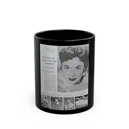 Ruth Roman #93 - Soap Add (Vintage Female Icon) Black Coffee Mug-11oz-Go Mug Yourself