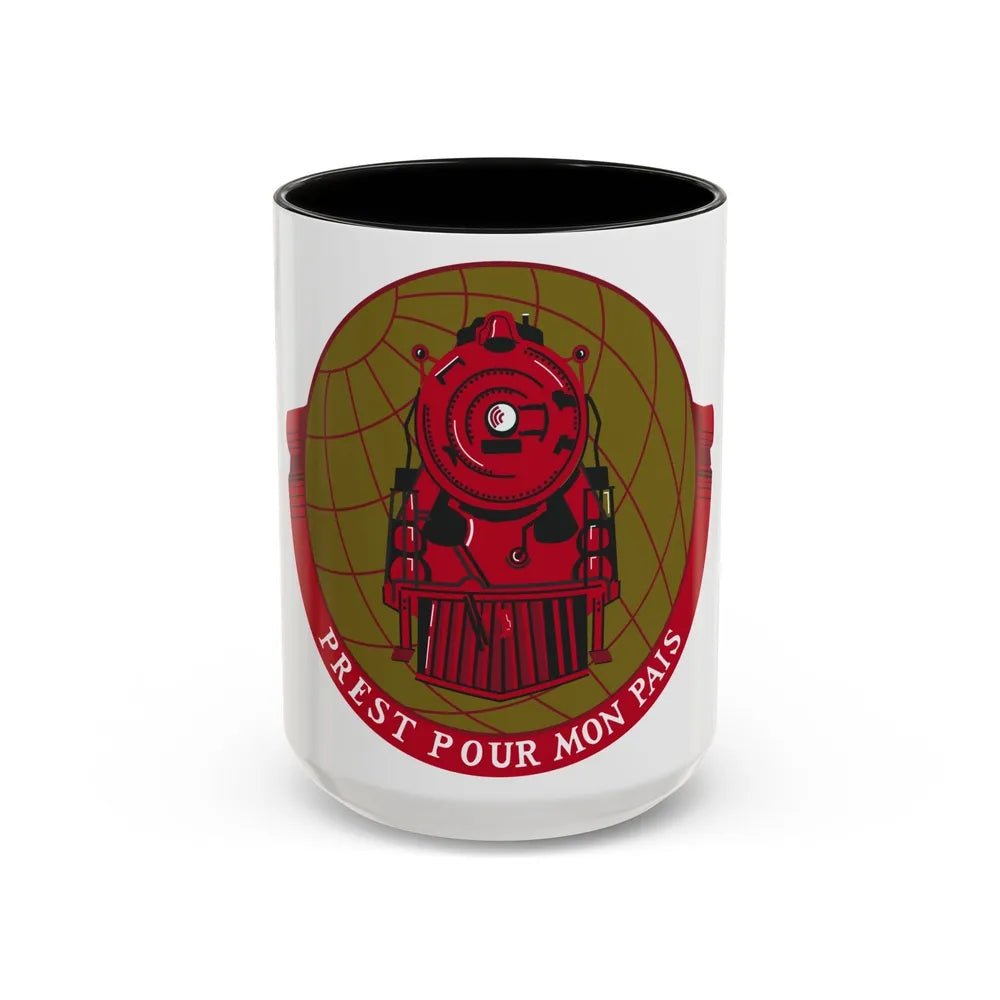 Military Railway Service (U.S. Army) Accent Coffee Mug-15oz-Black-Go Mug Yourself