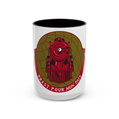 Military Railway Service (U.S. Army) Accent Coffee Mug-15oz-Black-Go Mug Yourself