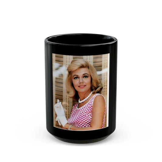 Dorothy Malone #92 (Vintage Female Icon) Black Coffee Mug-15oz-Go Mug Yourself