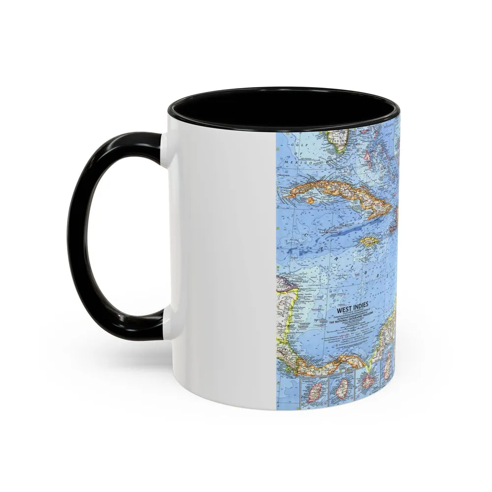 West Indies (1962) (Map) Accent Coffee Mug-Go Mug Yourself