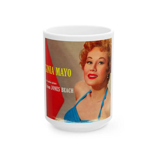 Virginia Mayo #42 - Movie Add (Vintage Female Icon) White Coffee Mug-15oz-Go Mug Yourself