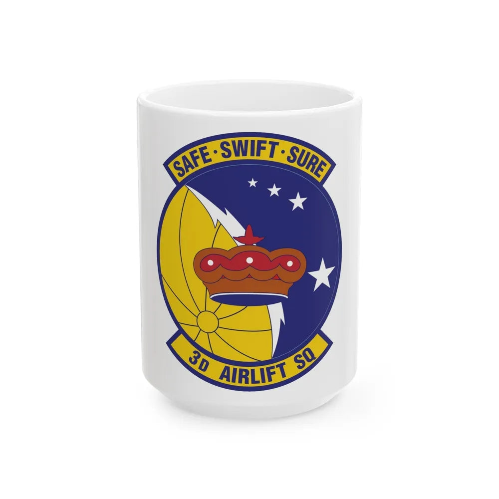 3d Airlift Squadron (U.S. Air Force) White Coffee Mug-15oz-Go Mug Yourself