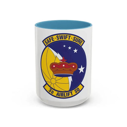 3d Airlift Squadron (U.S. Air Force) Accent Coffee Mug 15oz Light Blue - Go Mug Yourself