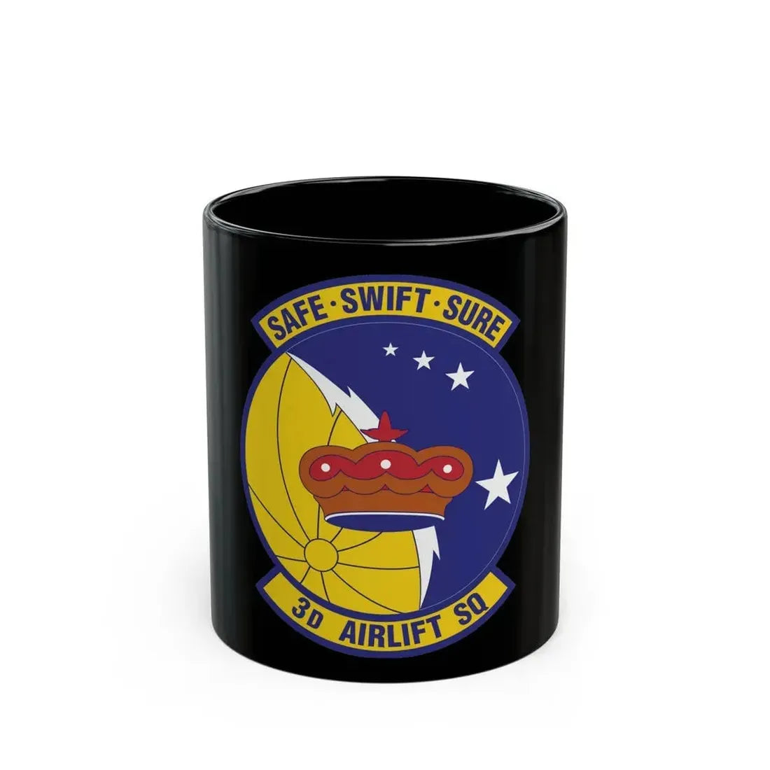 3d Airlift Squadron (U.S. Air Force) Black Coffee Mug 11oz - Go Mug Yourself