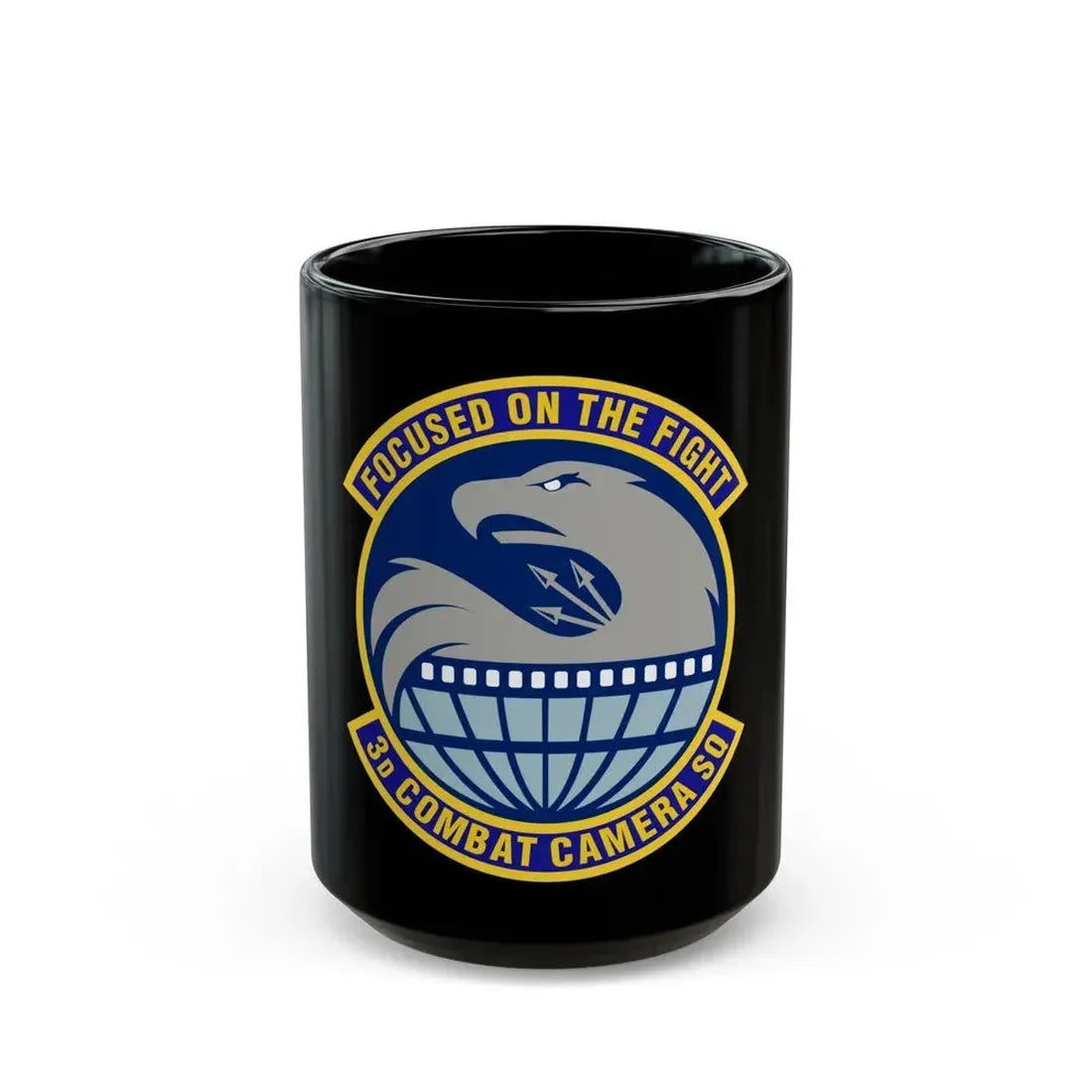 3d Combat Camera Squadron (U.S. Air Force) Black Coffee Mug 15oz - Go Mug Yourself