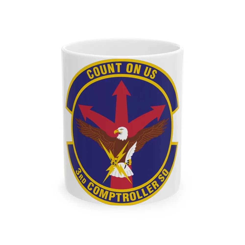 3d Comptroller Squadron (U.S. Air Force) White Coffee Mug-11oz-Go Mug Yourself