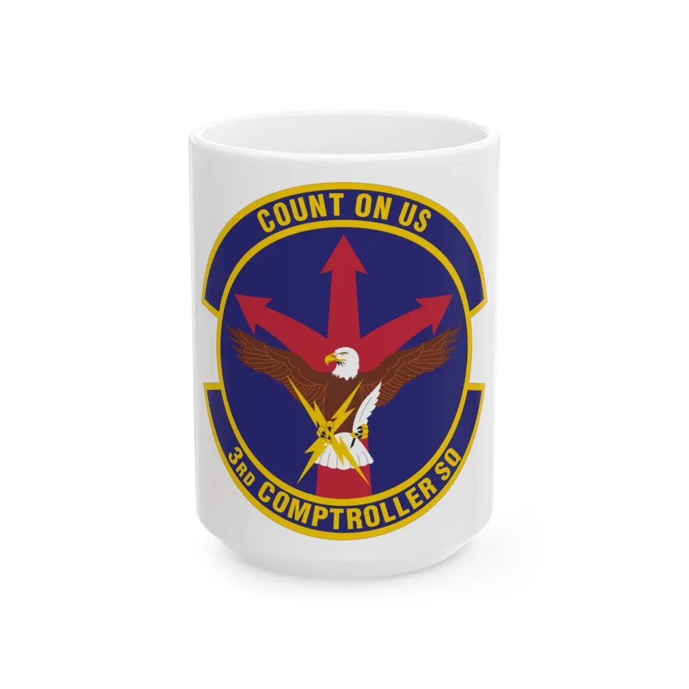 3d Comptroller Squadron (U.S. Air Force) White Coffee Mug-15oz-Go Mug Yourself