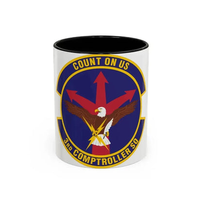 3d Comptroller Squadron (U.S. Air Force) Accent Coffee Mug 11oz Black - Go Mug Yourself