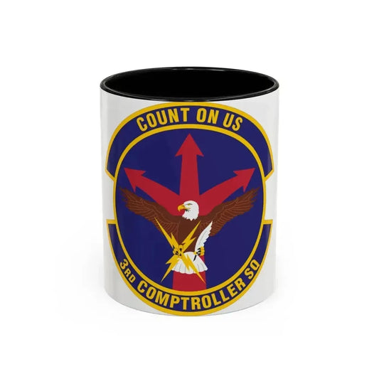 3d Comptroller Squadron (U.S. Air Force) Accent Coffee Mug 11oz Black - Go Mug Yourself