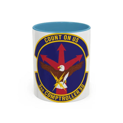 3d Comptroller Squadron (U.S. Air Force) Accent Coffee Mug 11oz Light Blue - Go Mug Yourself
