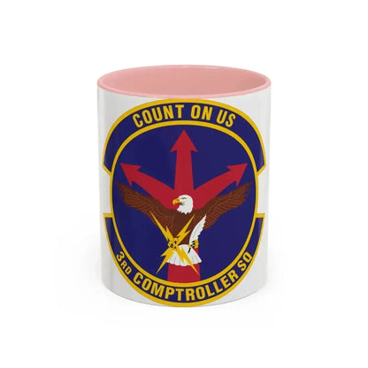 3d Comptroller Squadron (U.S. Air Force) Accent Coffee Mug 11oz Pink - Go Mug Yourself