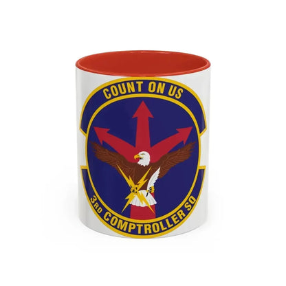 3d Comptroller Squadron (U.S. Air Force) Accent Coffee Mug 11oz Red - Go Mug Yourself