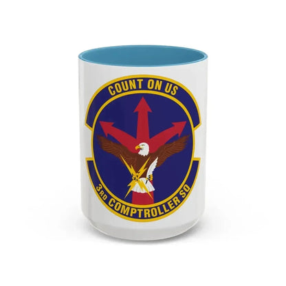 3d Comptroller Squadron (U.S. Air Force) Accent Coffee Mug 15oz Light Blue - Go Mug Yourself