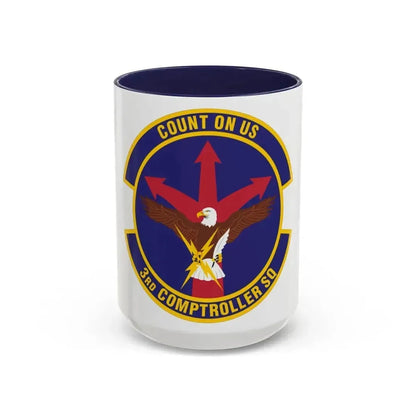3d Comptroller Squadron (U.S. Air Force) Accent Coffee Mug 15oz Navy - Go Mug Yourself