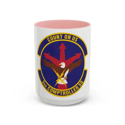 3d Comptroller Squadron (U.S. Air Force) Accent Coffee Mug 15oz Pink - Go Mug Yourself