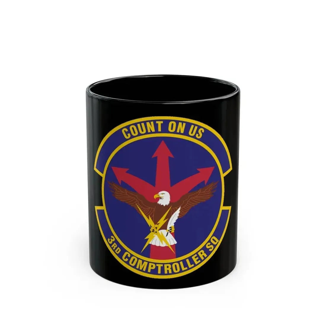 3d Comptroller Squadron (U.S. Air Force) Black Coffee Mug 11oz - Go Mug Yourself