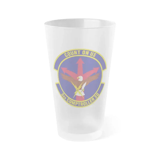 3d Comptroller Squadron (U.S. Air Force) Frosted Pint Glass 16oz Default Title - Go Mug Yourself