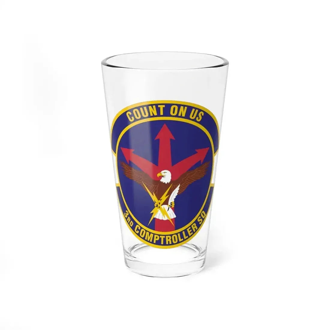 3d Comptroller Squadron (U.S. Air Force) Pint Glass 16oz 16oz - Go Mug Yourself