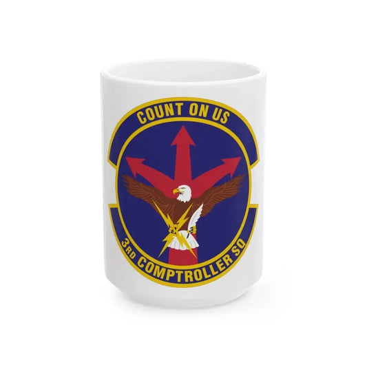 3d Comptroller Squadron (U.S. Air Force) White Coffee Mug 15oz - Go Mug Yourself