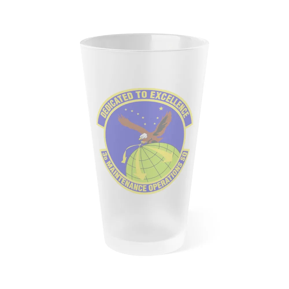 3d Maintenance Operations Squadron (U.S. Air Force) Frosted Pint Glass 16oz-16oz-Frosted-Go Mug Yourself