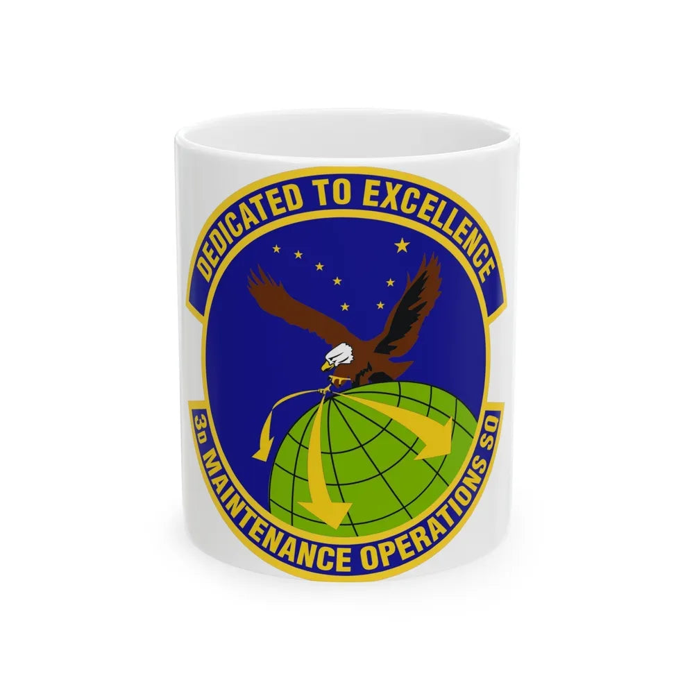 3d Maintenance Operations Squadron (U.S. Air Force) White Coffee Mug-11oz-Go Mug Yourself