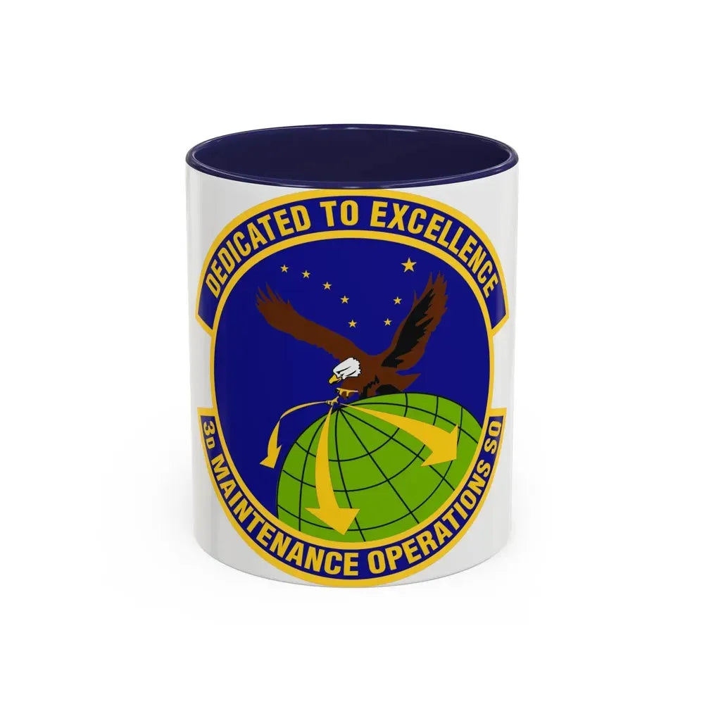 3d Maintenance Operations Squadron (U.S. Air Force) Accent Coffee Mug 11oz Navy - Go Mug Yourself