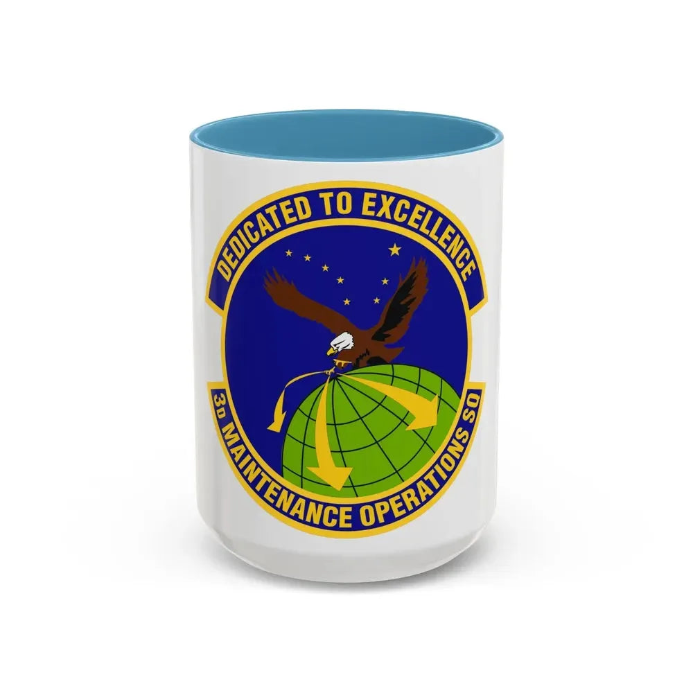3d Maintenance Operations Squadron (U.S. Air Force) Accent Coffee Mug 15oz Light Blue - Go Mug Yourself