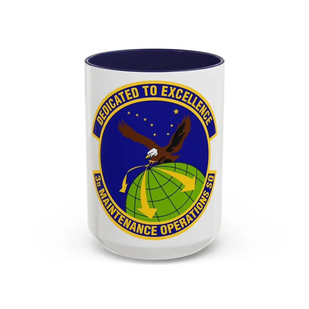 3d Maintenance Operations Squadron (U.S. Air Force) Accent Coffee Mug 15oz Navy - Go Mug Yourself