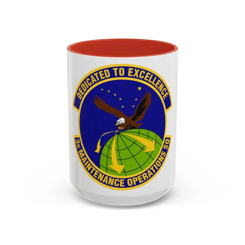 3d Maintenance Operations Squadron (U.S. Air Force) Accent Coffee Mug 15oz Red - Go Mug Yourself