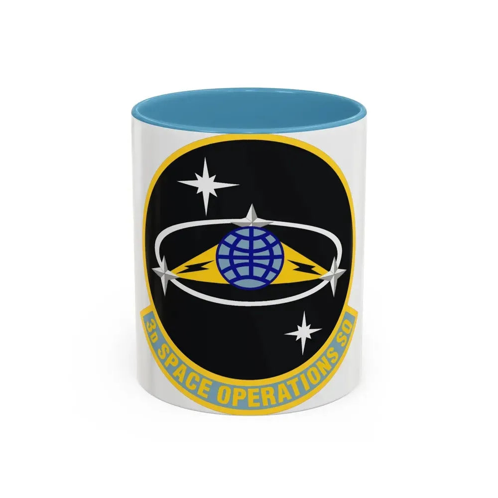 3d Space Operations Squadron (U.S. Air Force) Accent Coffee Mug 11oz Light Blue - Go Mug Yourself