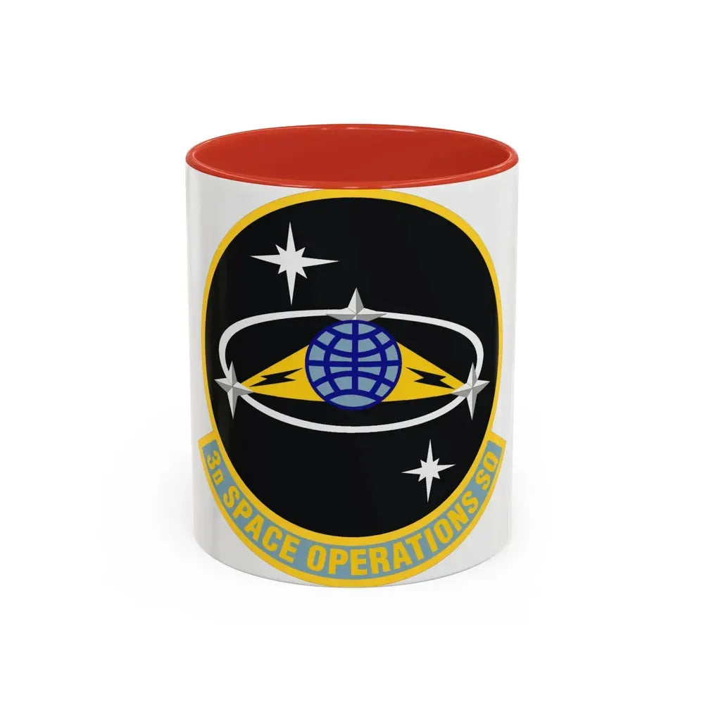 3d Space Operations Squadron (U.S. Air Force) Accent Coffee Mug 11oz Red - Go Mug Yourself