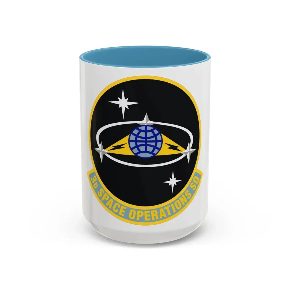 3d Space Operations Squadron (U.S. Air Force) Accent Coffee Mug 15oz Light Blue - Go Mug Yourself