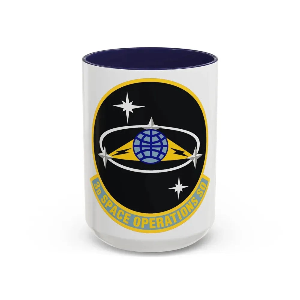 3d Space Operations Squadron (U.S. Air Force) Accent Coffee Mug 15oz Navy - Go Mug Yourself