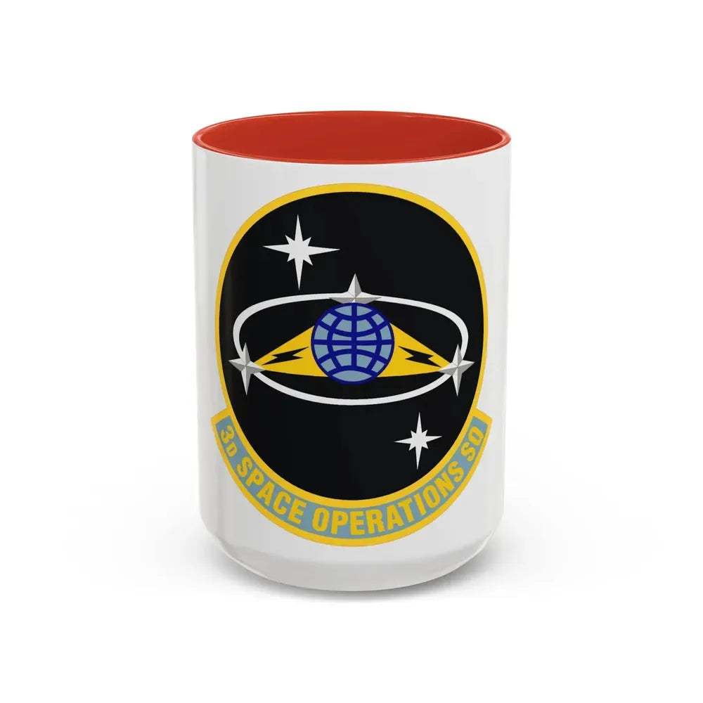 3d Space Operations Squadron (U.S. Air Force) Accent Coffee Mug 15oz Red - Go Mug Yourself