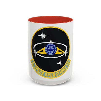 3d Space Operations Squadron (U.S. Air Force) Accent Coffee Mug 15oz Red - Go Mug Yourself