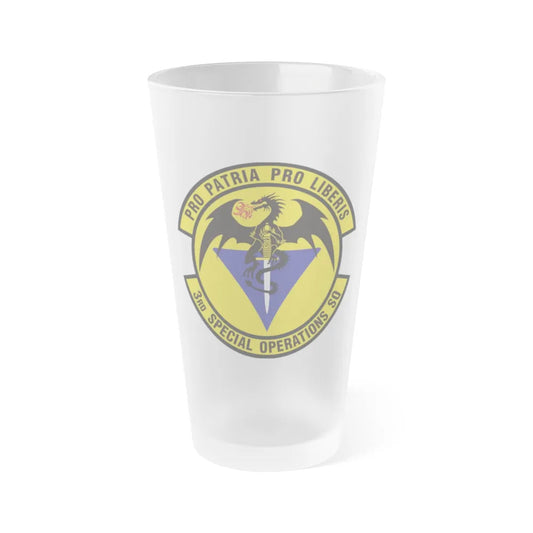 3d Special Operations Squadron (U.S. Air Force) Frosted Pint Glass 16oz-16oz-Frosted-Go Mug Yourself