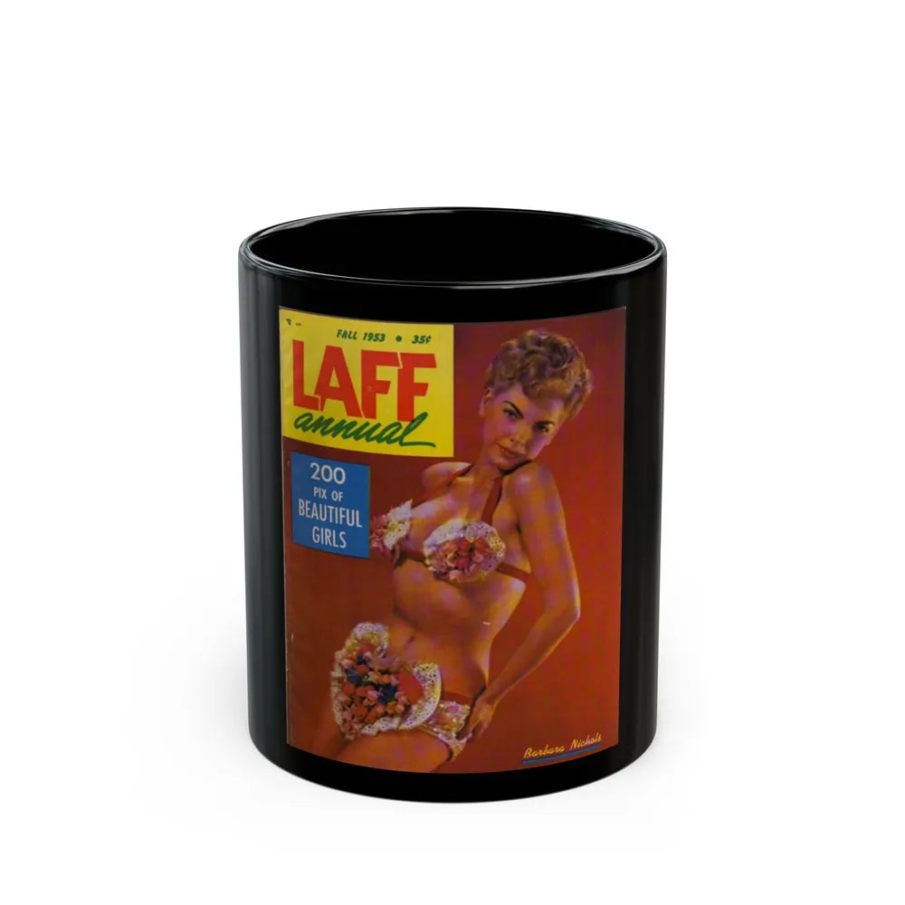 Barbara Nichols #164 - Mag. Cover (Vintage Female Icon) Black Coffee Mug-11oz-Go Mug Yourself