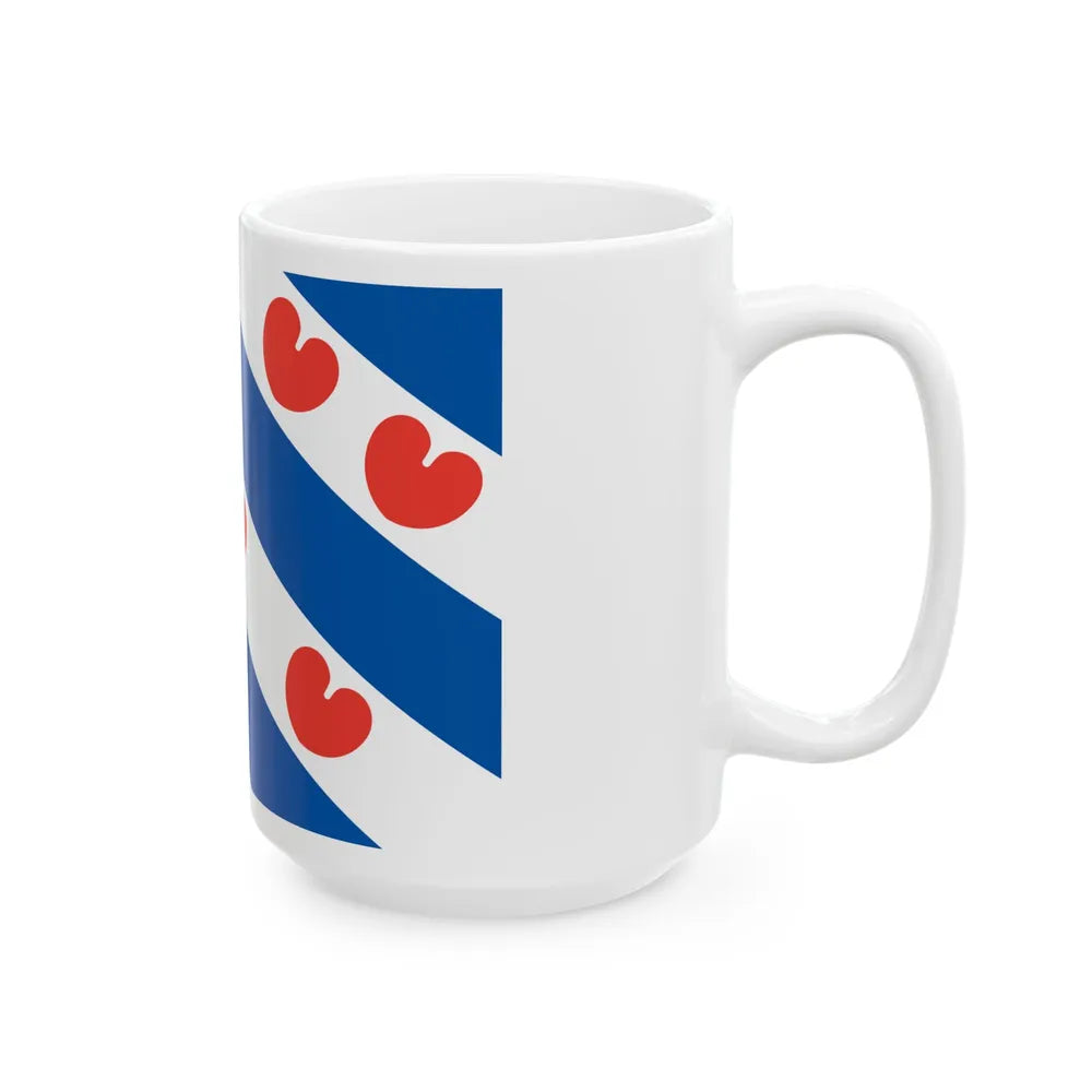 Flag of Friesland Netherlands - White Coffee Mug-Go Mug Yourself