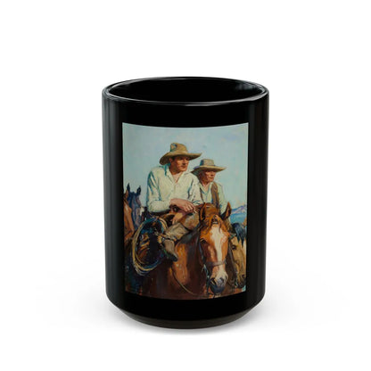 Dude Wrangler, The Saturday Evening Post interior illustration, March 10, 1934 - Black Coffee Mug-15oz-Go Mug Yourself