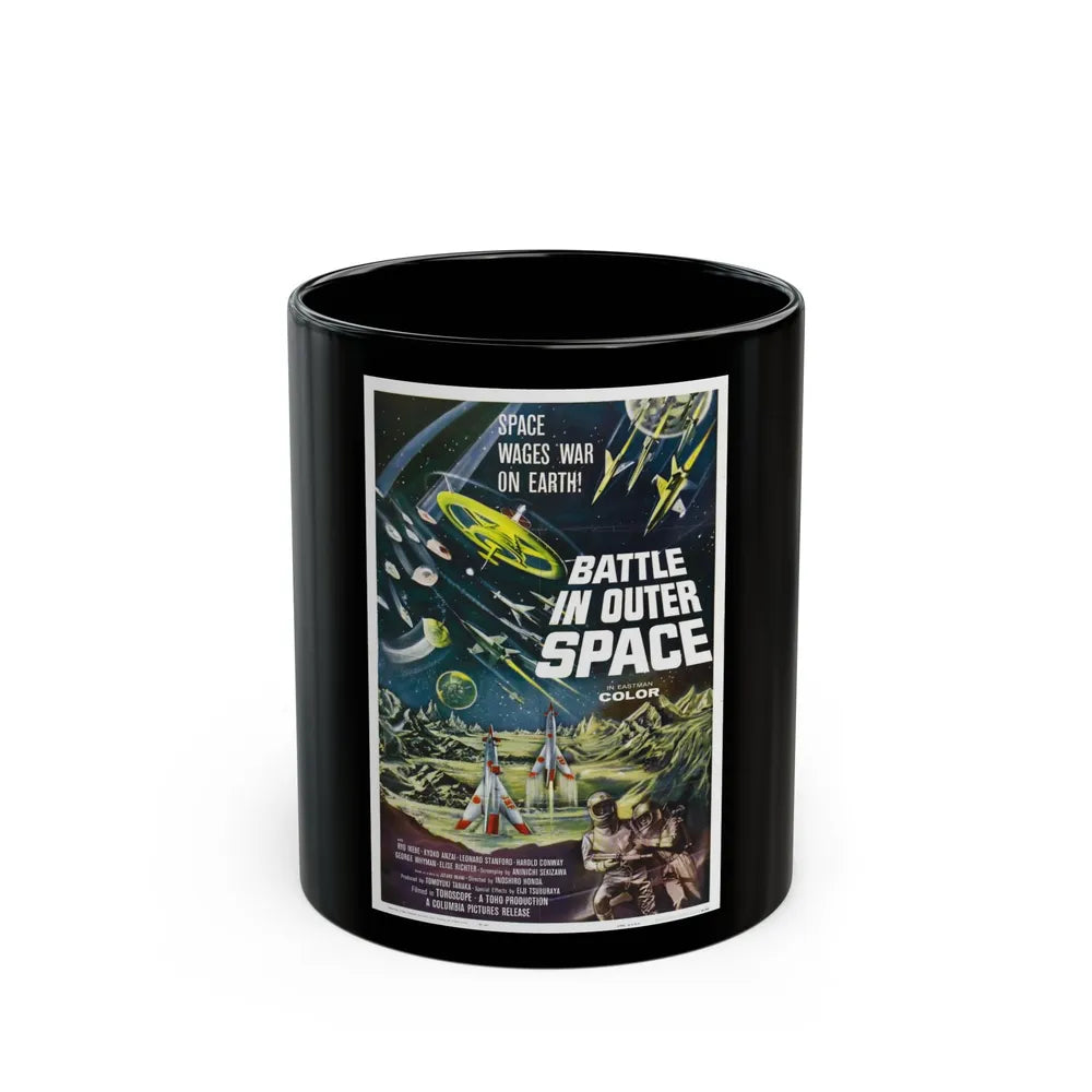 BATTLE IN OUTER SPACE 1959 Movie Poster - Black Coffee Mug-11oz-Go Mug Yourself